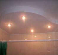 потолок в ванной из гипсокартона